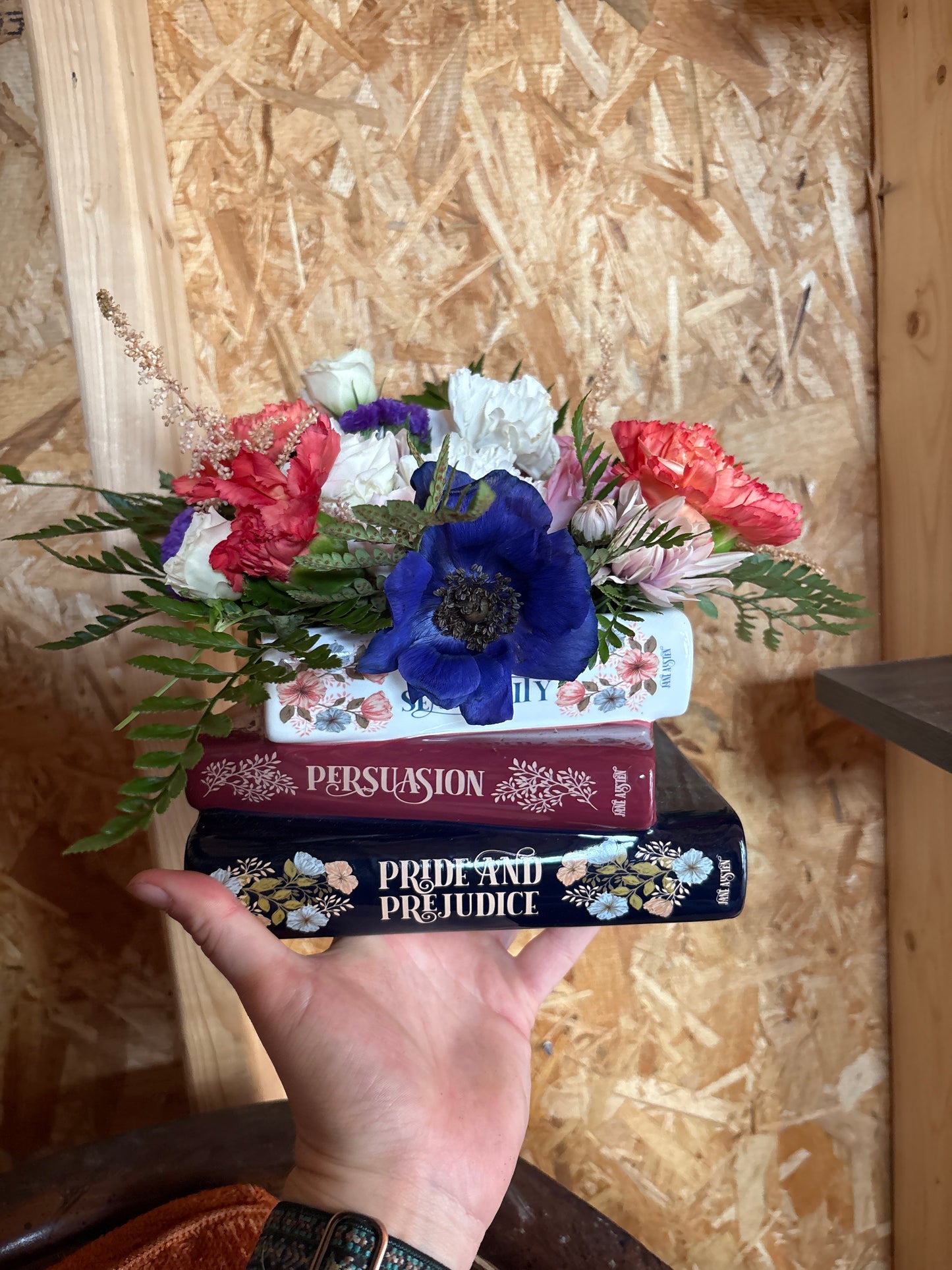 Book vase flower add on